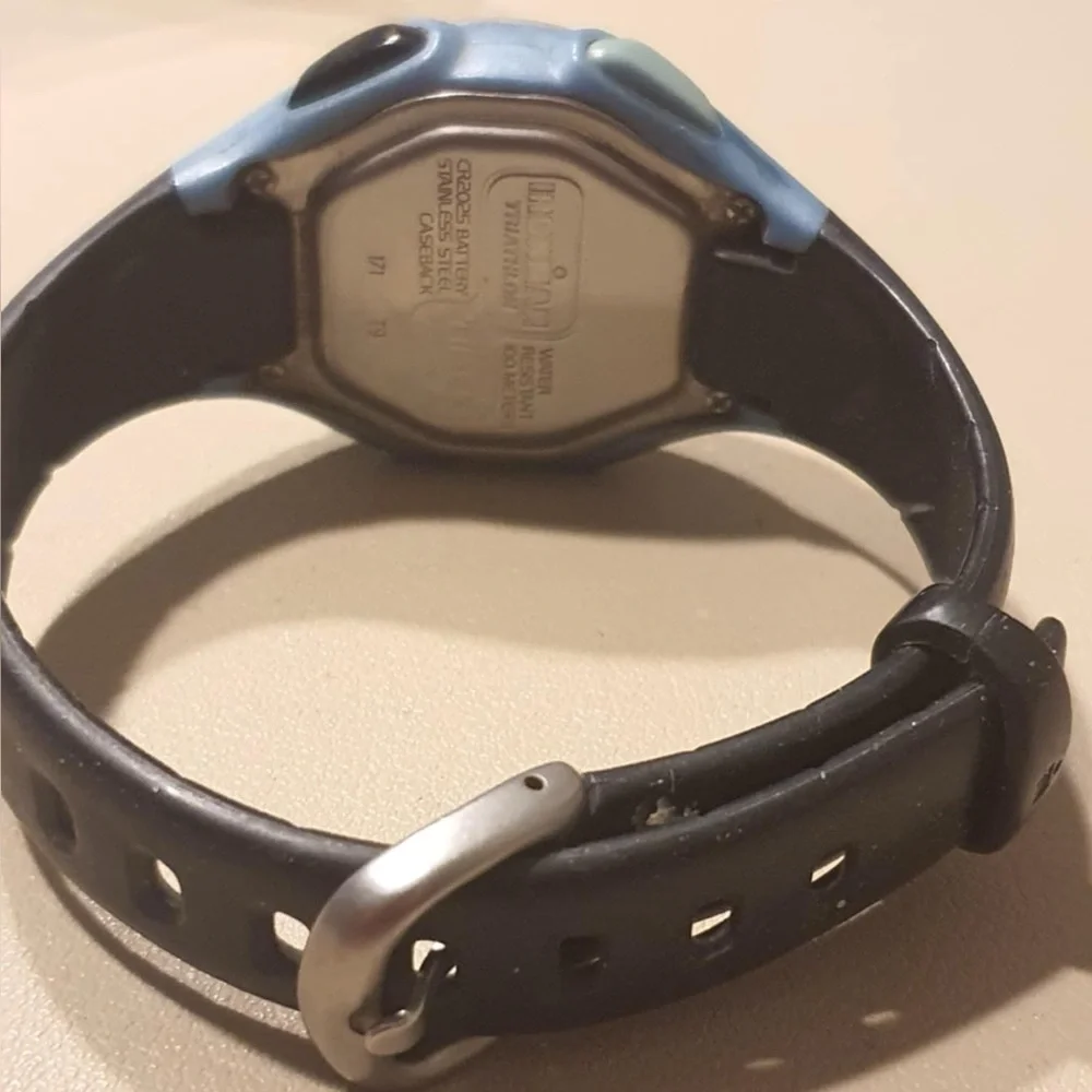 🦋10/$20🦋 Timex Ironman Triathalon 30 Lap Silver/Blue Digital Alarm Women's Watch - Picture 3 of 4